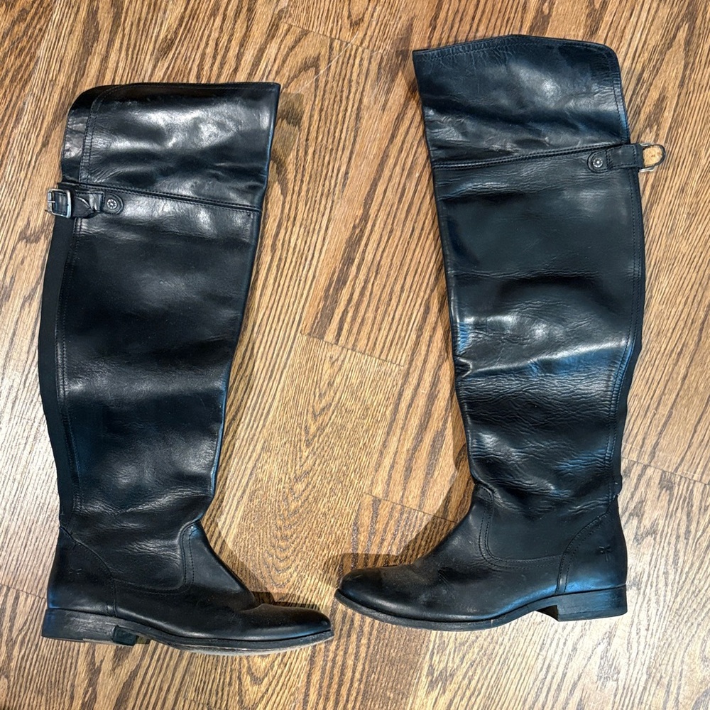 Frye Black Over the Knee Boots
